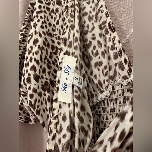 NWOT Leopard Print Mini Dress - Picture 3 of 5